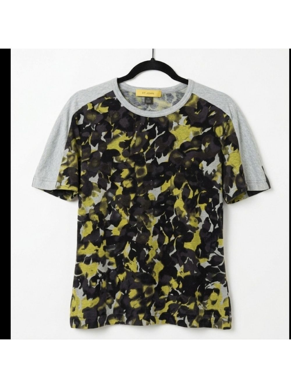 St John Black and Yellow Raglan Top Medium